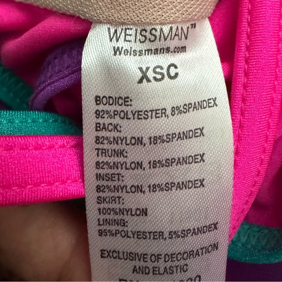 Weissman Girls Pink and Teal Sequin Dance Costume XS - Picture 13 of 14